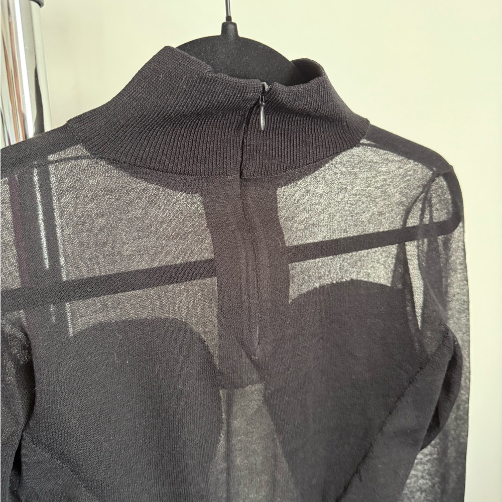 Atoir Roma Dress - Chic Black Mesh Long Sleeve Dress - Picture 10 of 12